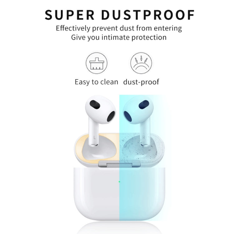 2個Airpods 3耳機內套貼防塵保護膜，黑色、金色、銀色、玫瑰金、紅色、綠色、藍色、紫色
