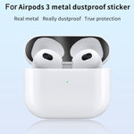 2個Airpods 3耳機內套貼防塵保護膜，黑色、金色、銀色、玫瑰金、紅色、綠色、藍色、紫色