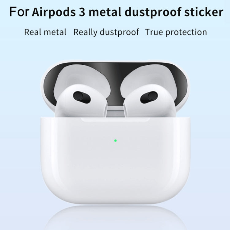 2個Airpods 3耳機內套貼防塵保護膜，黑色、金色、銀色、玫瑰金、紅色、綠色、藍色、紫色