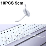 10個珠寶配件展示孔板噴鉤，長度：5cm，10cm，15cm，20cm