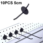 10個珠寶配件展示孔板噴鉤，長度：5cm，10cm，15cm，20cm