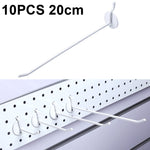 10個珠寶配件展示孔板噴鉤，長度：5cm，10cm，15cm，20cm