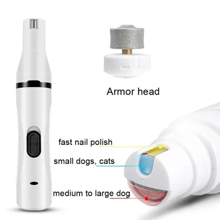 寵物 USB 電動剃毛器狗毛修剪指甲拋光器，指甲拋光器