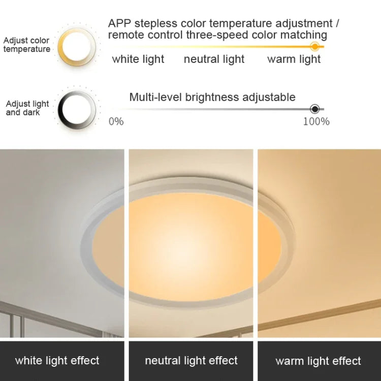 WiFi Bluetooth 2.4G Remote Control LED Ceiling Light, Voltage:, EU Standard 220V-240V, US Standard 110V-130V