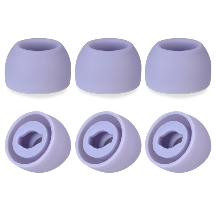 6個Samsung Galaxy Buds Pro TWS矽膠耳塞，大號黑色、中號黑色、小號黑色、大號灰色、中號灰色、小號灰色、大號紫色、中號紫色、小號紫色