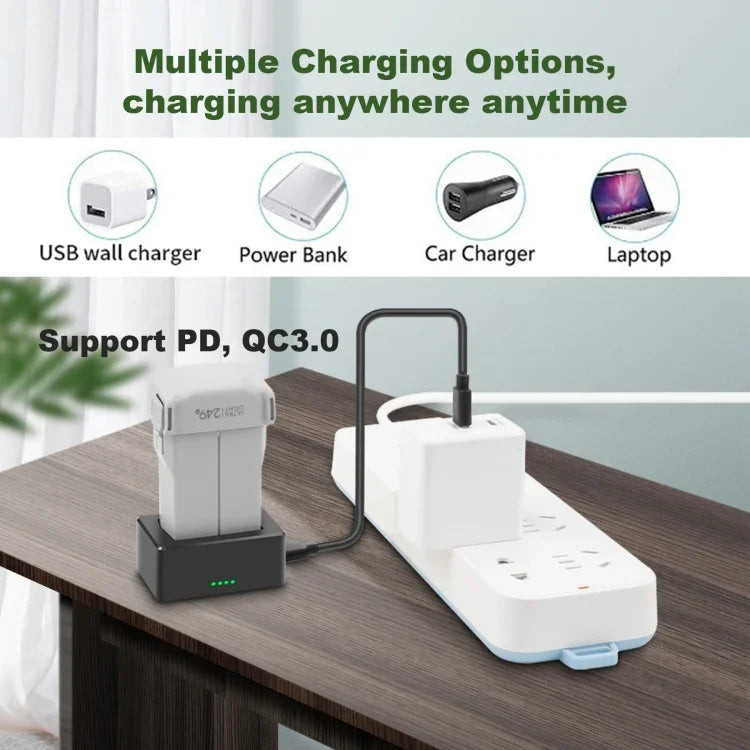 USB 充電轉接器電池充電盒，適用於 DJI MINI 3 Pro，適用於 DJI MINI 3 Pro