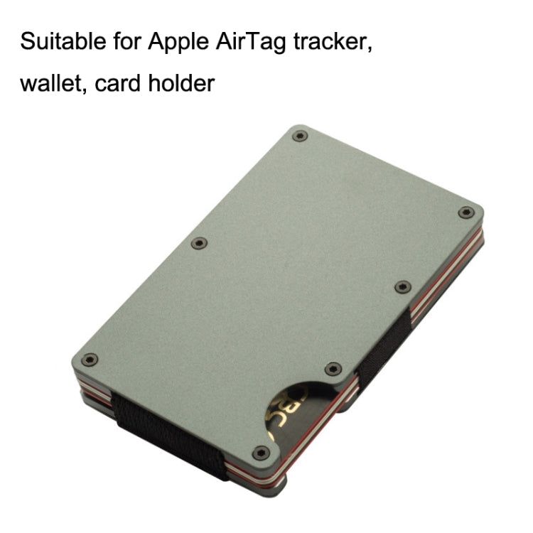 ZDL-05 追蹤器保護收納金屬卡套 適用 AirTag 第二代 / AirTag 第一代，軍綠色、黑色、灰色、淺藍色