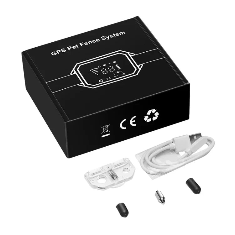 狗狗訓練電子圍欄 智能GPS無線止吠器, 白色, 黑色