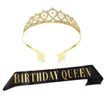 WM-02 Crystal Diamond Birthday Party Wedding Updo Crown, Color: Gold Queen Set1, Silver, Gold, Rose Gold, AB Diamond, Gold Queen, AB Silver Queen, Silver Queen, Rose Gold Queen, Golden Queen, Silver Girl, AB Gold Girl, Gold Girl, Rose Gold Girl