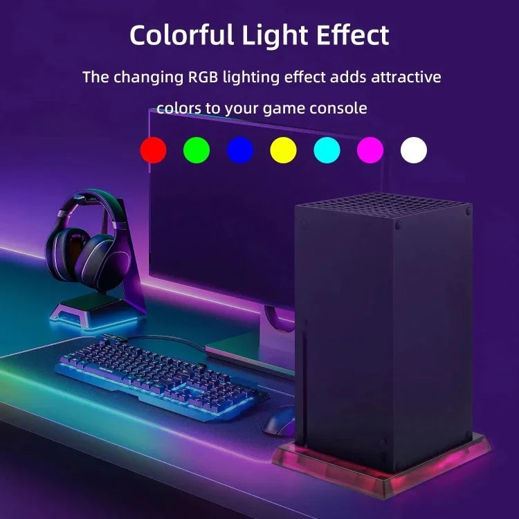 遊戲主機 Symphony 散熱底座，適用於 Microsoft Xbox Series X/S，RGB 散熱底座