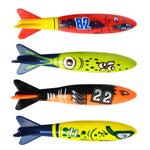 潛水游泳池玩具兒童夏季水上玩具，4 個魚雷、5 個潛水棒、3 個章魚、4 個硬環、4 個軟環、3 個小海藻、3 個大海藻、8 個小石頭（大）、8 個大石頭（小）、4 個海馬、4 個鯊魚