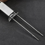 2件套不鏽鋼半自動雙頭燒烤叉 戶外燒烤工具，2件套燒烤工具
