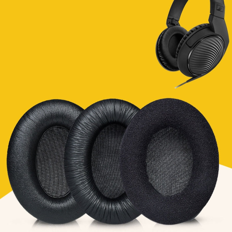 2個Sennheiser HD200 Pro透氣泡棉耳機套，規格：皺紋、絨面、蛋白皮