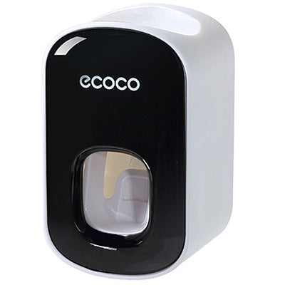 ECOCO E1922兒童成人雙位自動擠牙膏器，E1922黑色，E1922灰色