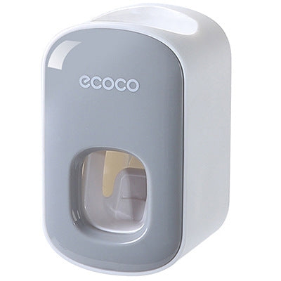 ECOCO E1922兒童成人雙位自動擠牙膏器，E1922黑色，E1922灰色