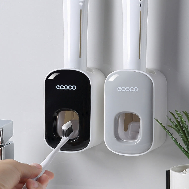 ECOCO E1922兒童成人雙位自動擠牙膏器，E1922黑色，E1922灰色