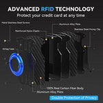 男士超薄追蹤器卡片夾 RFID 金屬卡片夾 適用於 AirTag 第二代 / AirTag 第一代，黑色，藍色，紅色