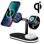 UD23 15W 3 合 1 桌面鋁合金無線充電器，適用智慧型手機、iWatch 及 AirPods，UD23