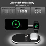UD23 15W 3 合 1 桌面鋁合金無線充電器，適用智慧型手機、iWatch 及 AirPods，UD23