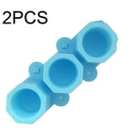 2個裝 3格矽膠鑽石冰格 多肉花盆模具 DIY 石膏模具，墨綠、藍色、綠色