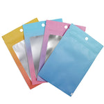 100PCS Aluminum Foil Ziplock Bag Jewelry Data Cable Sealed Packaging Bag, Size:, 7.5x10cm (Pink Gradually Purple), 7.5x10cm (Blue Gradually Pink), 7.5x10cm (Blue Gradient), 7.5x10cm (Yellow Gradient), 8.5x13cm (Pink Gradually Purple)