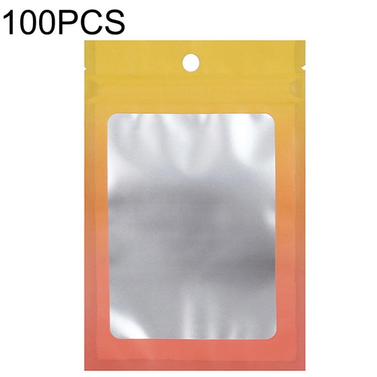 100PCS Aluminum Foil Ziplock Bag Jewelry Data Cable Sealed Packaging Bag, Size:, 7.5x10cm (Pink Gradually Purple), 7.5x10cm (Blue Gradually Pink), 7.5x10cm (Blue Gradient), 7.5x10cm (Yellow Gradient), 8.5x13cm (Pink Gradually Purple)