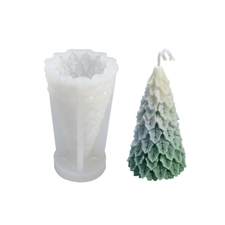 聖誕節DIY香氛蠟燭矽膠模具，白色