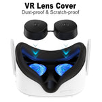 Meta Quest 2 VR 矽膠眼罩+鏡片保護套+搖桿帽，眼罩+鏡片保護套+搖桿帽（粉色）、眼罩+鏡片保護套+搖桿帽（黑色）、眼罩+鏡片保護套+搖桿帽（白色）