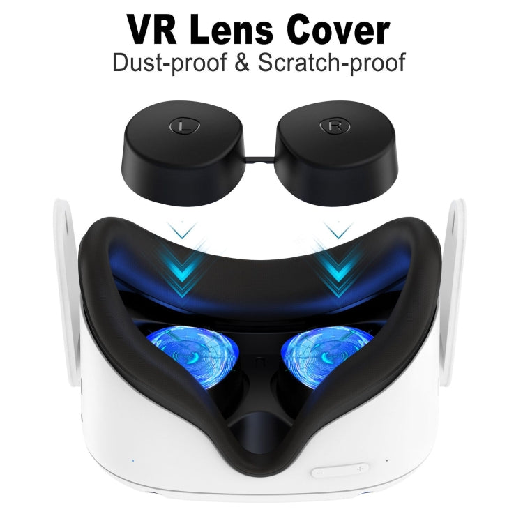 Meta Quest 2 VR 矽膠眼罩+鏡片保護套+搖桿帽，眼罩+鏡片保護套+搖桿帽（粉色）、眼罩+鏡片保護套+搖桿帽（黑色）、眼罩+鏡片保護套+搖桿帽（白色）