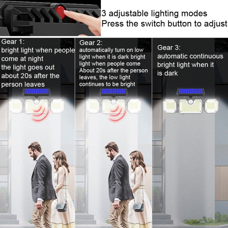 太陽能人體感應燈 LED 戶外防水花園燈，款式：分體 226 LED
