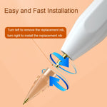 For Apple Pencil 1/2 2pcs Stylus Transparent Replacement Needle Nib, Spec:, Extended (Red), Extended (Blue), Extended (Green), Extended (Pink), Extended (Gray), Extended (Gold), Extended (Purple), Round (Red), Round (Blue), Round (Green), Round (Pink) ...