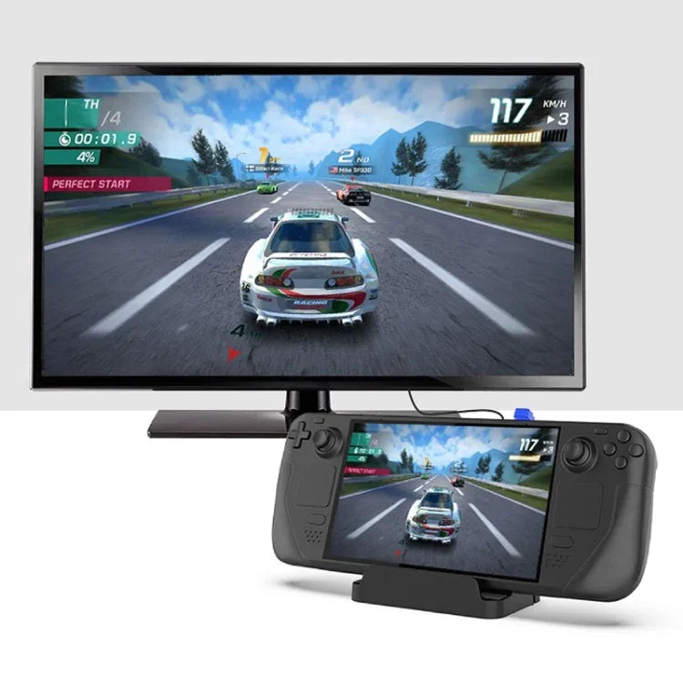 PGTECH 適用於 Steam Deck 遊戲主機底座 支援資料傳輸及網路埠，PGTECH 遊戲主機底座