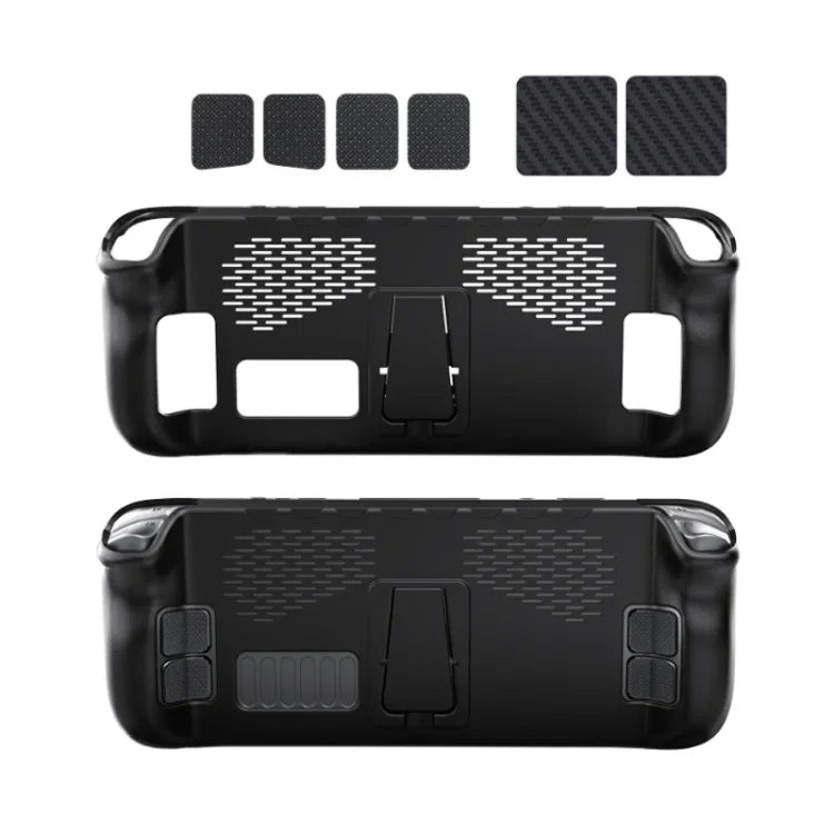 JYS 適用於 Steam Deck 手持 TPU 保護殼 + 觸控板按鈕貼紙，TPU 保護殼 + 觸控板按鈕貼紙