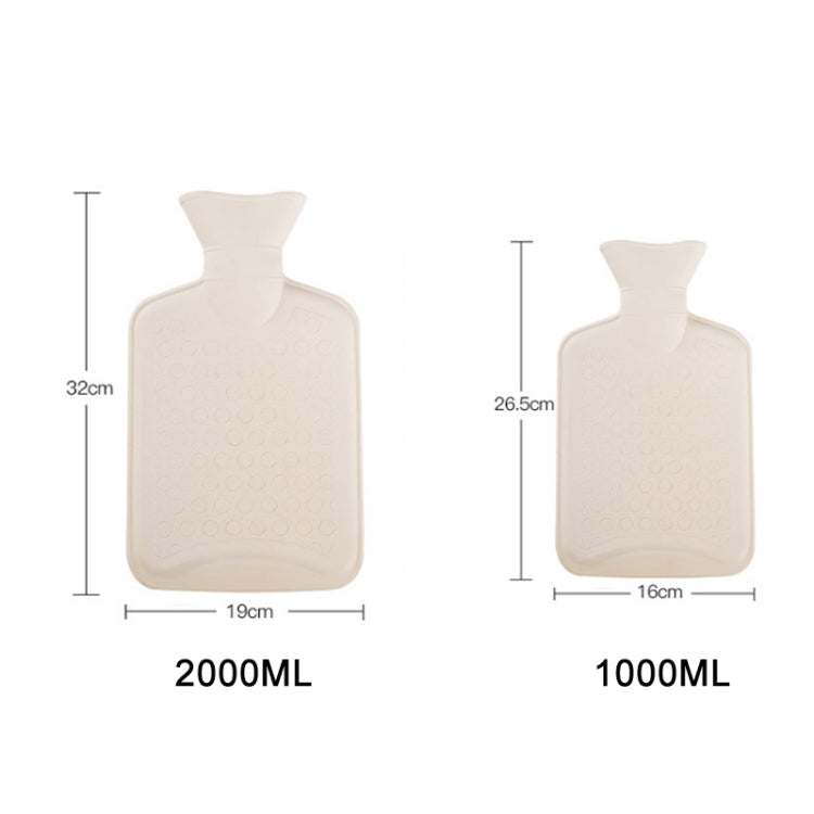 可拆卸洗衣布套橡膠熱水袋可介入，灰雲1000ML