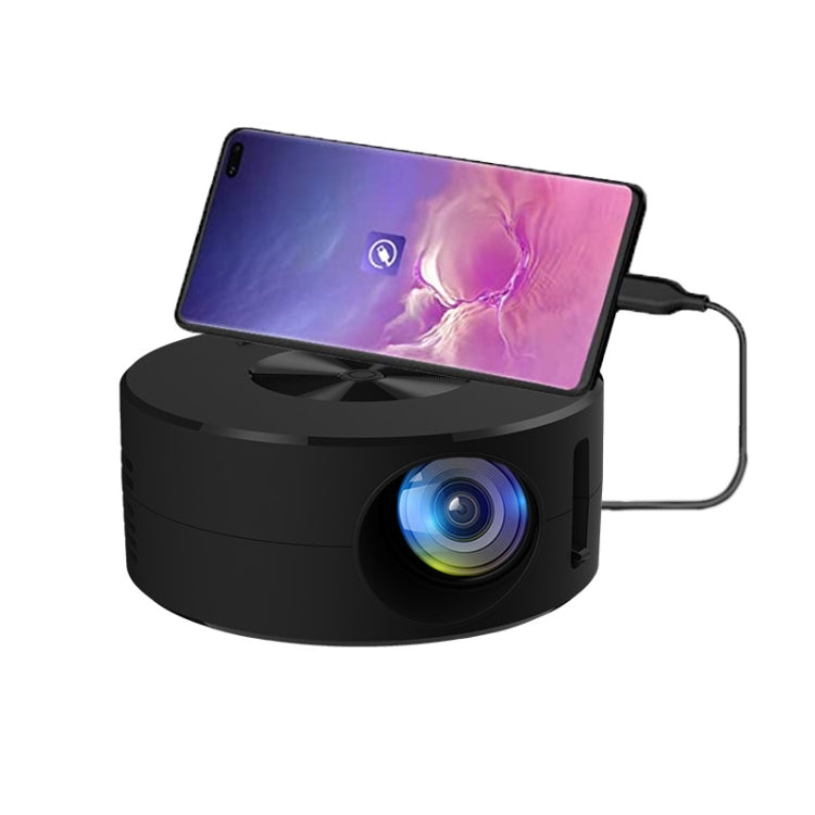 YT200 320 X 180P LED 高清迷你投影機，USB 電源，支援有線連接手機螢幕，黑色，白色