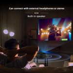 YT200 320 X 180P LED 高清迷你投影機，USB 電源，支援有線連接手機螢幕，黑色，白色