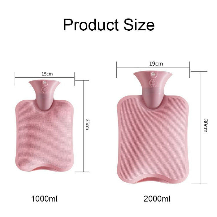 大型防爆注水PVC暖水袋，規格：1000ml（皮粉色）、1000ml（橙色）、1000ml（淺灰色）、1000ml（深灰色）、1000ml（海軍藍）、1000ml（天空藍）、2000ml（皮粉色）、2000ml（橙色）、2000ml（淺灰色）