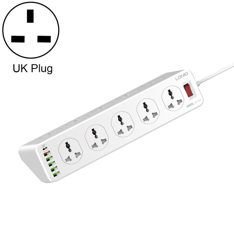 LDNIO SC10610 30W 10+6 埠多功能旅行家用辦公快速充電插座，規格：英規插頭，歐規插頭，美規插頭
