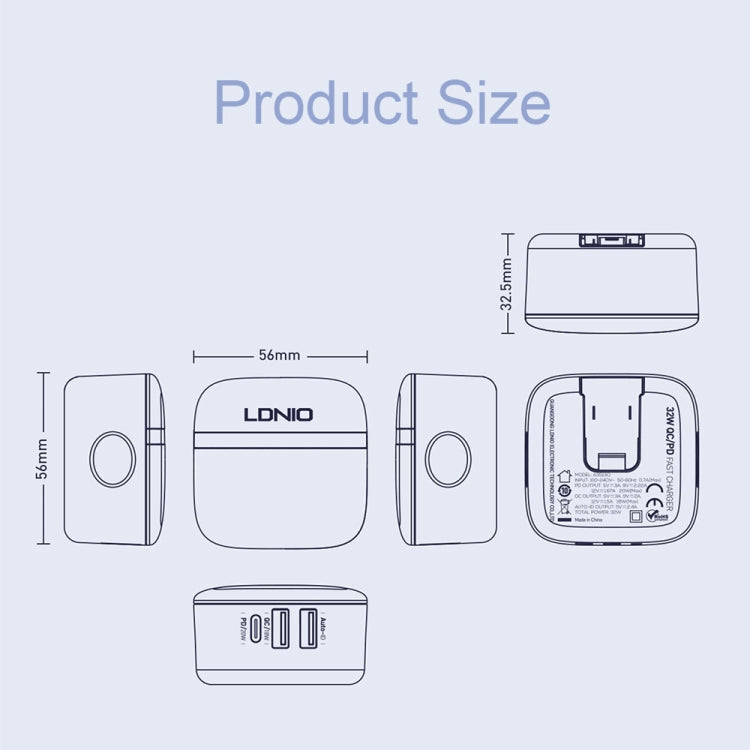 LDNIO A3513Q 32W QC3.0 3 USB 埠手機轉接器，歐規插頭附 Micro USB 線，歐規插頭附 8 Pin 線，歐規插頭附 Type-C 線，歐規插頭附 Type C 轉 8 Pin 線，英規插頭附 Micro USB 線，英規插頭附 8 Pin 線，英規插頭附 Type-C 線