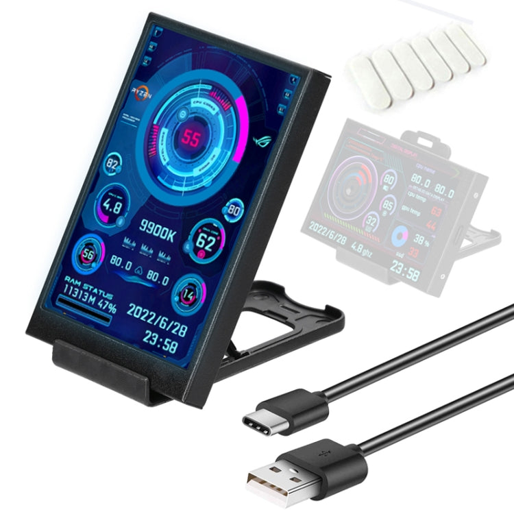 3.5吋IPS全視角電腦螢幕 USB機箱副螢幕，套組1（黑色），套組1（白色），套組2（黑色），套組2（白色），套組3（黑色），套組3（白色）