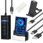 3.5吋IPS全視角電腦螢幕 USB機箱副螢幕，套組1（黑色），套組1（白色），套組2（黑色），套組2（白色），套組3（黑色），套組3（白色）
