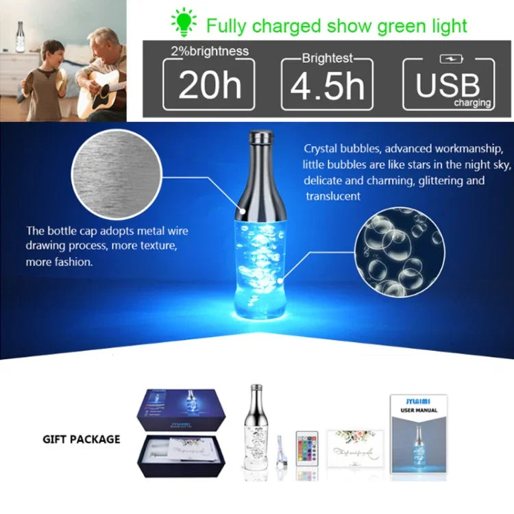 3W LED酒瓶燈耀眼夜燈裝飾夜燈