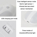 USB充電螢火蟲智能人體感應LED燈，白光