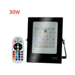 彩色 RGB 變色 LED 泛光燈 帶遙控器，30W，100W