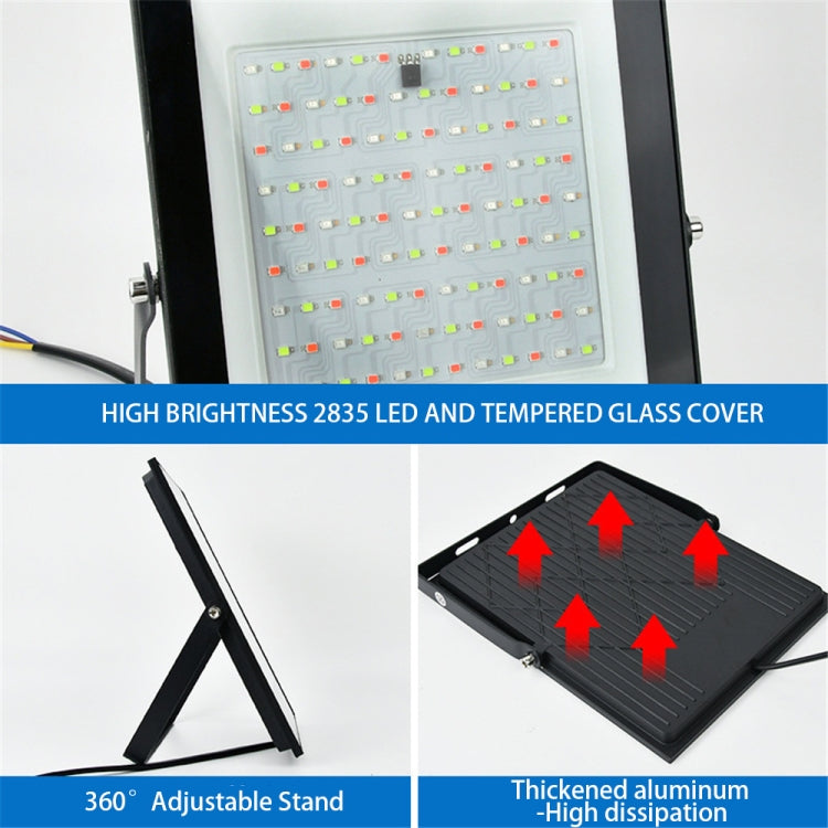 彩色 RGB 變色 LED 泛光燈 帶遙控器，30W，100W