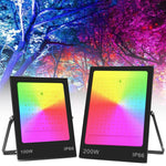 彩色 RGB 變色 LED 泛光燈 帶遙控器，30W，100W