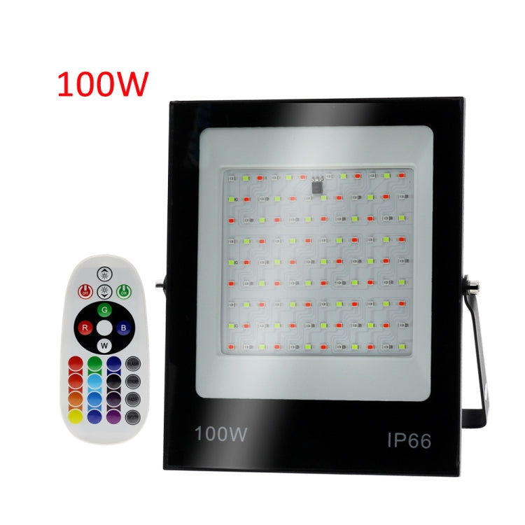 彩色 RGB 變色 LED 泛光燈 帶遙控器，30W，100W