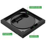 適用 Xbox Series X S 充電散熱風扇底座 RGB 彩色燈光充電支架，RGB 彩色燈光