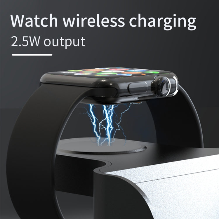 H27 15W 6 合 1 含時鐘功能磁吸手機無線充電器，適用 iWatch/AirPods，H27
