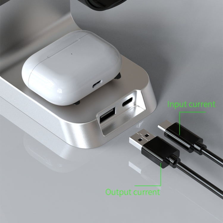 H27 15W 6 合 1 含時鐘功能磁吸手機無線充電器，適用 iWatch/AirPods，H27
